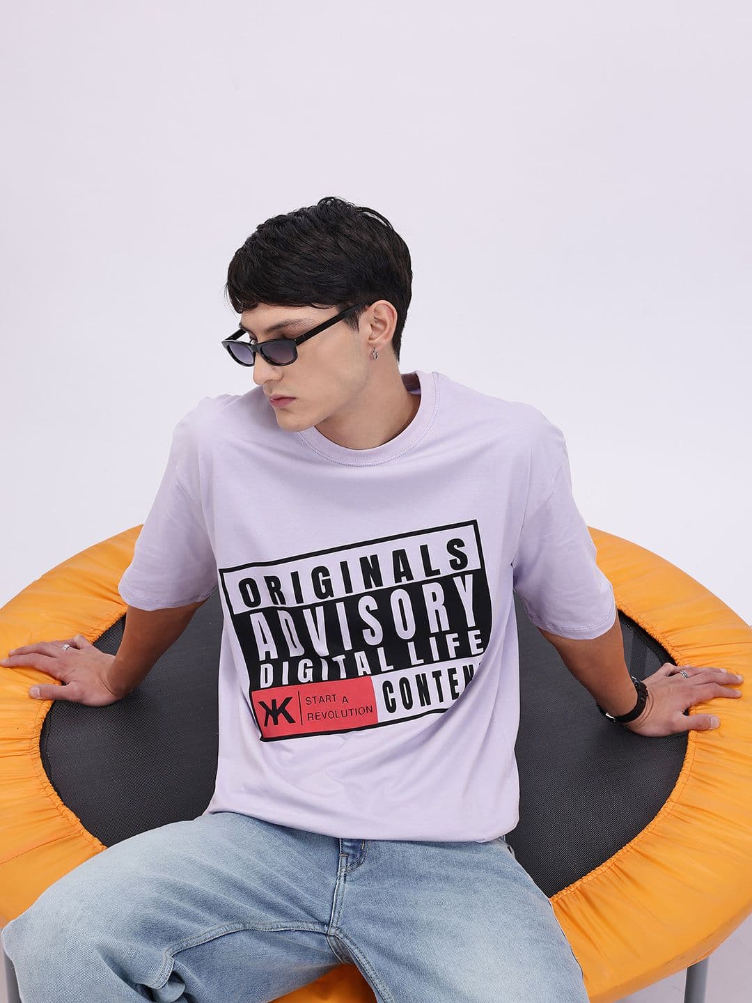 Kook N Keech Printed Drop-Shoulder Sleeves Pure Cotton Oversized T-shirt - view 1