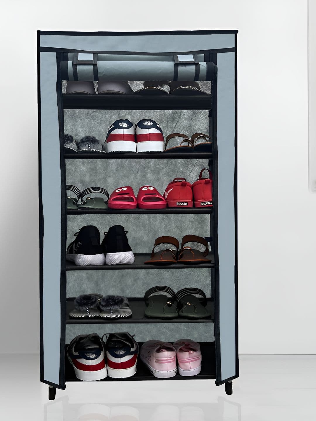 Rmerchants Grey & Black 6-Tier Shoe Racks - view 1