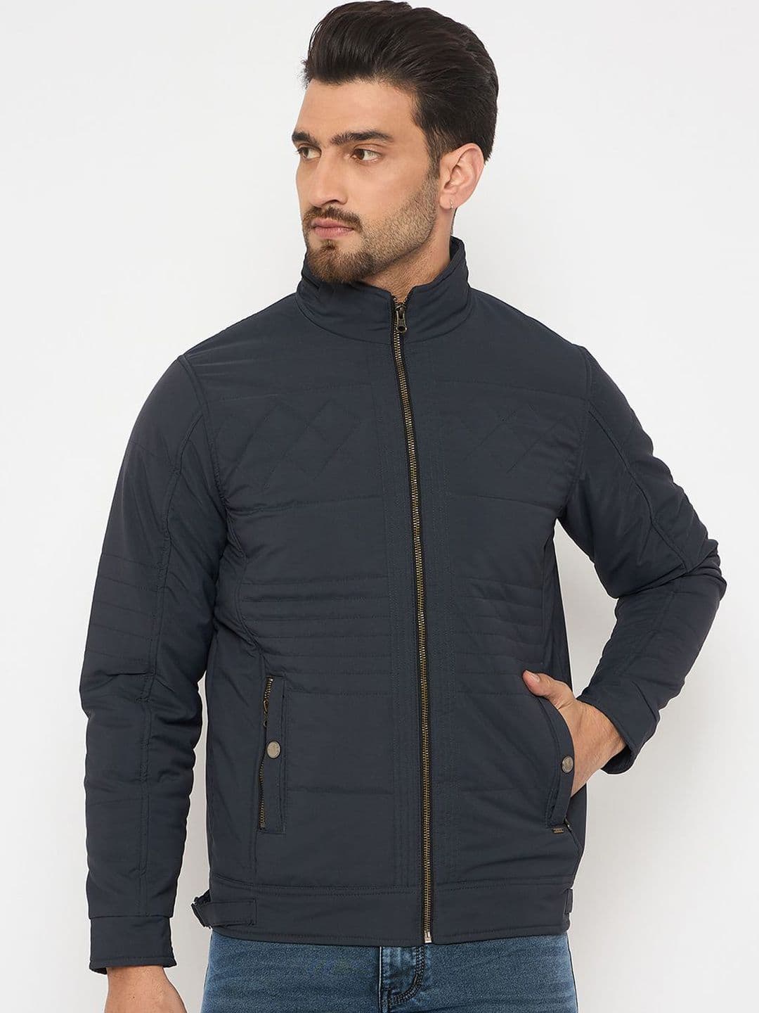 Duke Men Mock Collar Solid Casual Padded Jacket - view 1