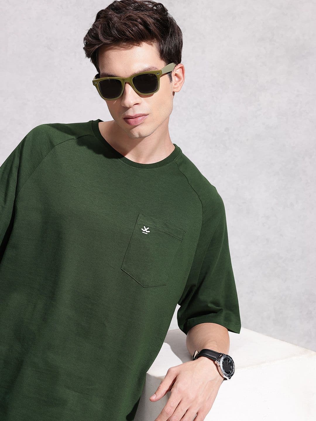 WROGN Raglan Sleeves Pure Cotton Oversized T-shirt - view 1