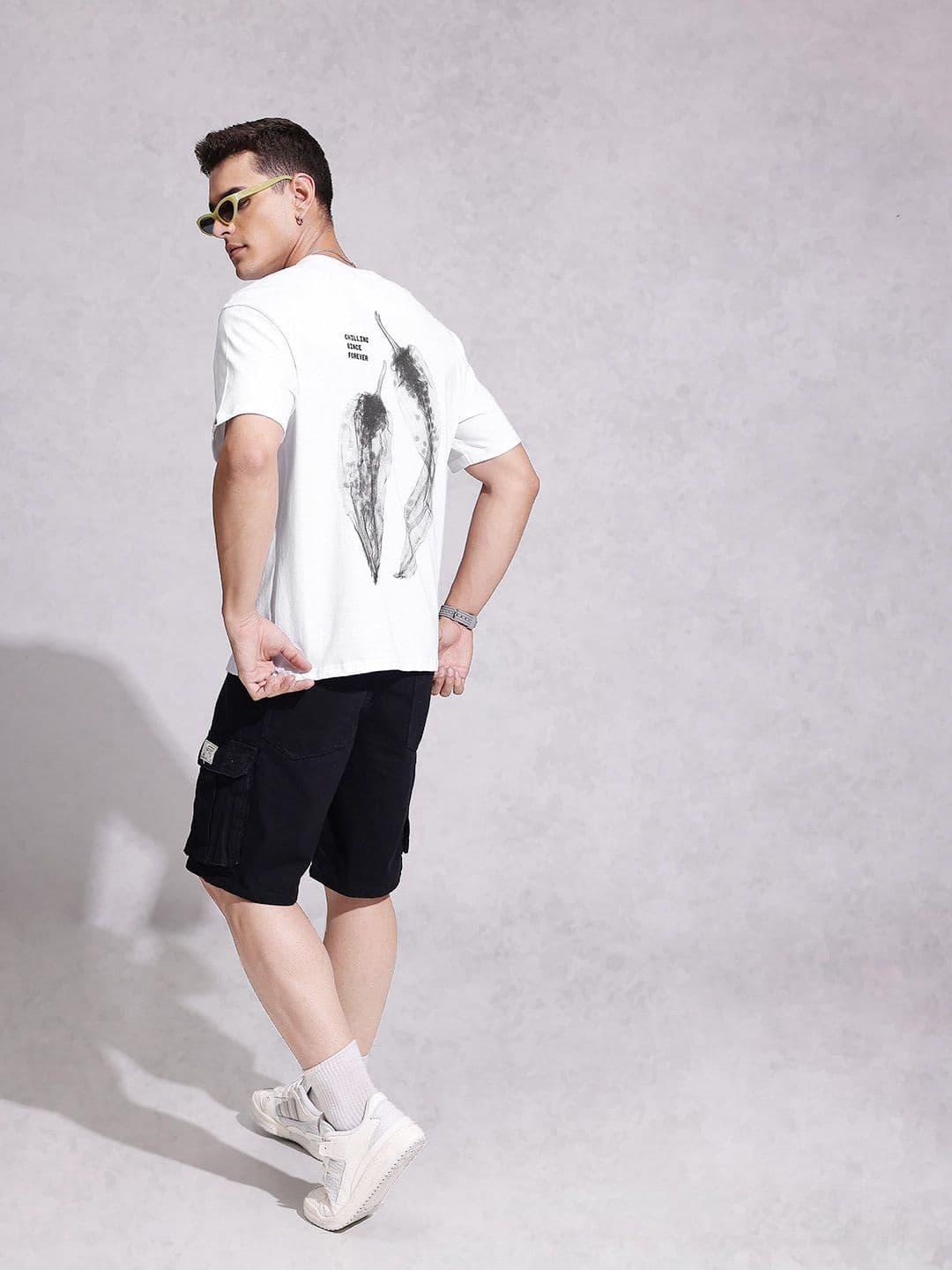 WROGN Pure Cotton Graphic Printed Oversized T-shirt - view 1