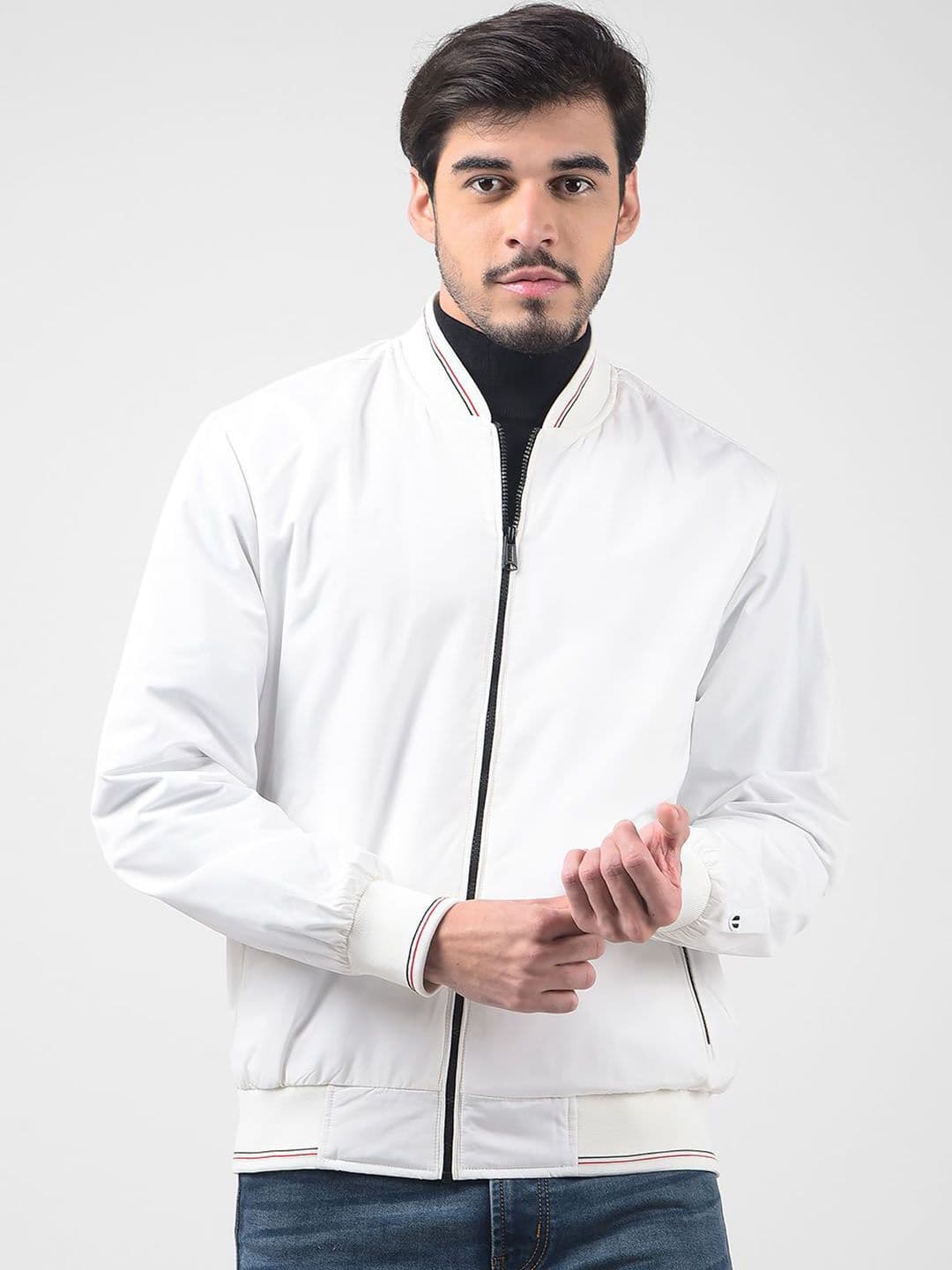 Numero Uno Men Stand Collar Solid Casual Bomber Lightweight Jacket - view 1
