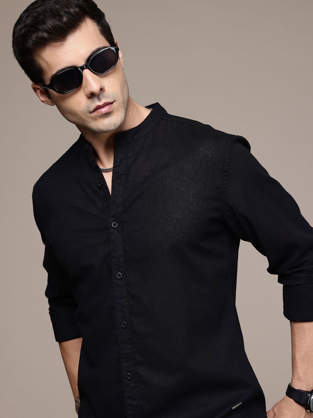 The Roadster Life Co. Regular Fit Cotton Linen Casual Shirt - view 1