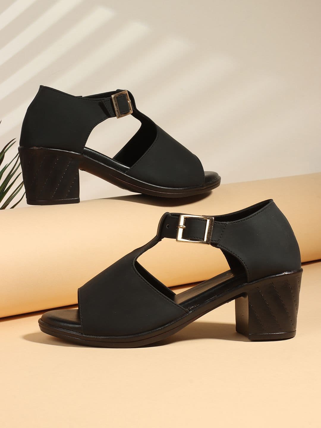 Denill Women Open Toe Closed Back Block Sandals - view 1