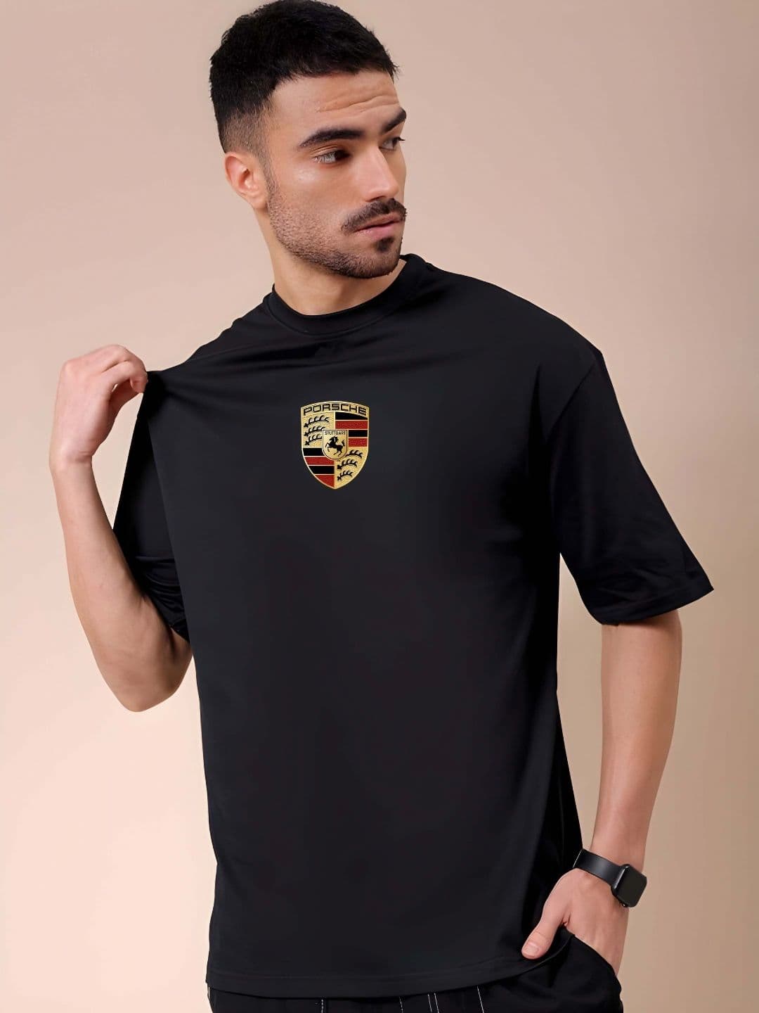 KAIDO Men Graphic Printed Round Neck Pure Cotton Relaxed Fit T-shirt - view 1