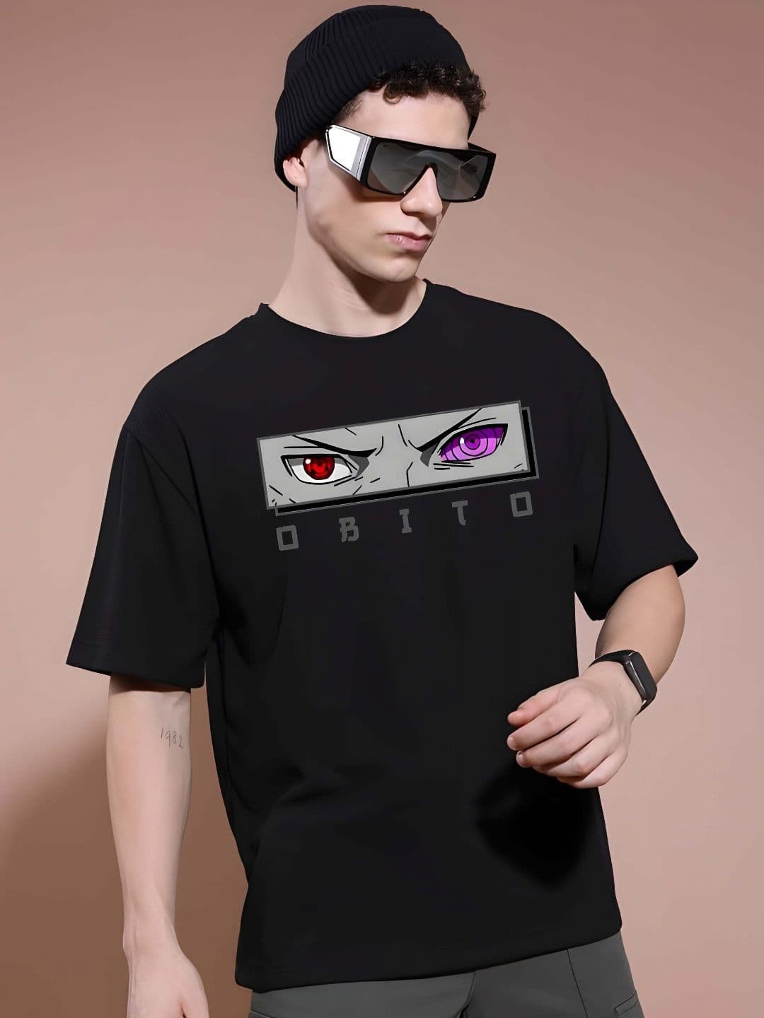 KAIDO Men Naruto Graphic Printed Round Neck Pure Cotton Relaxed Fit T-shirt - view 1