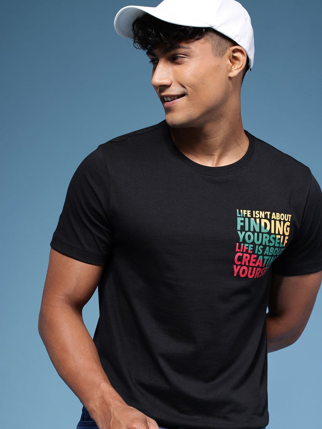 HERE&NOW Typography Printed Pure Cotton T-shirt - view 1