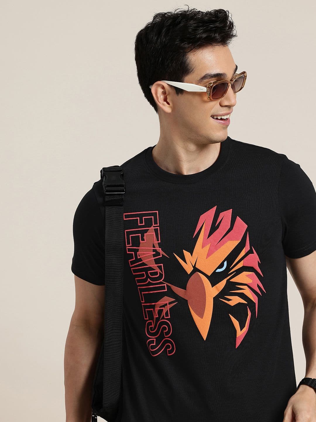 HERE&NOW Pure Cotton Graphic Printed T-Shirt - view 1