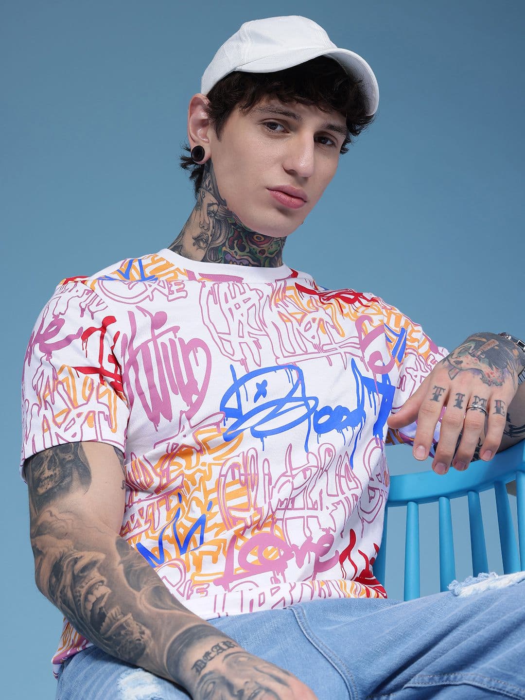 HERE&NOW Typography Printed Pure Cotton T-shirt - view 1