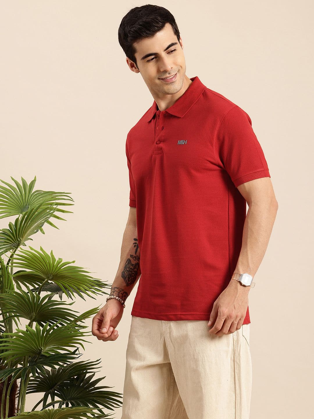 Mast & Harbour Polo Collar T-shirt - view 1
