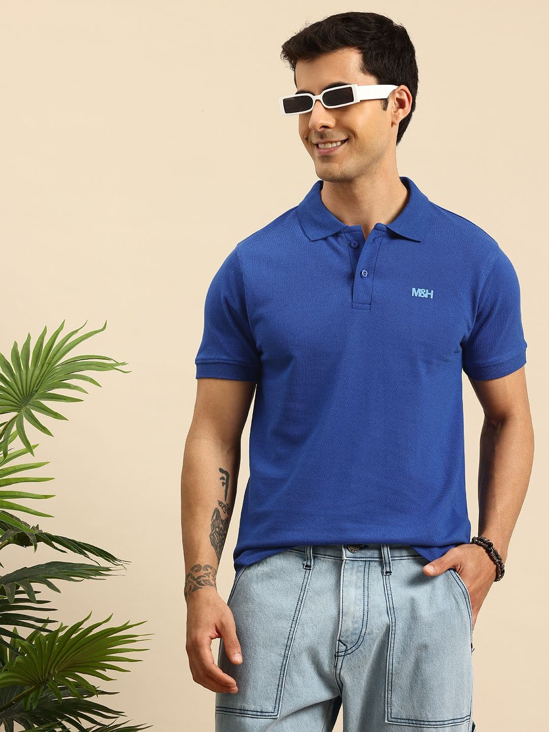Mast & Harbour Polo Collar Cotton T-shirt - view 1