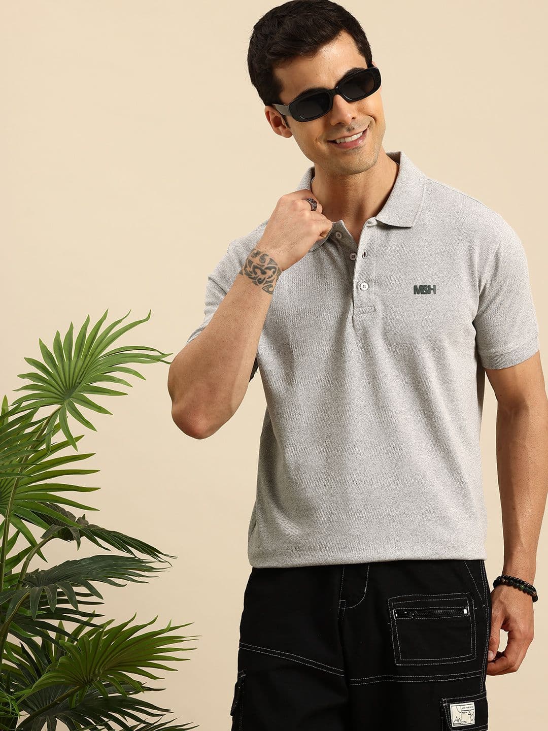 Mast & Harbour Polo Collar T-shirt - view 1