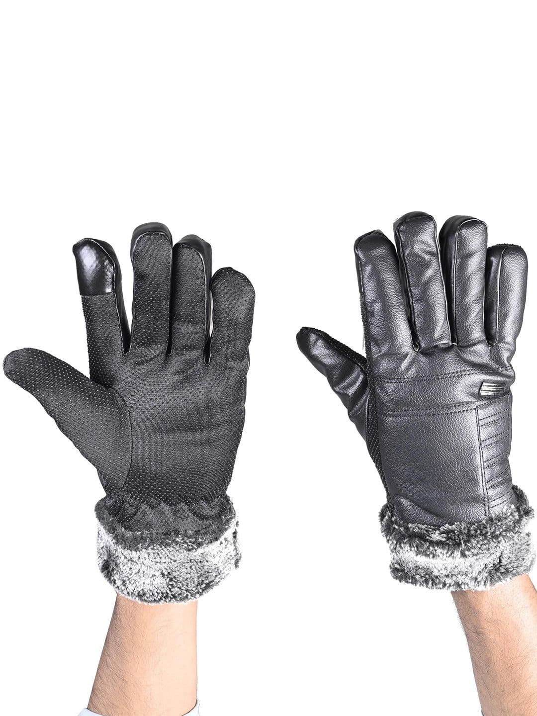 Calvadoss Men Patterned Winter Gloves - view 1