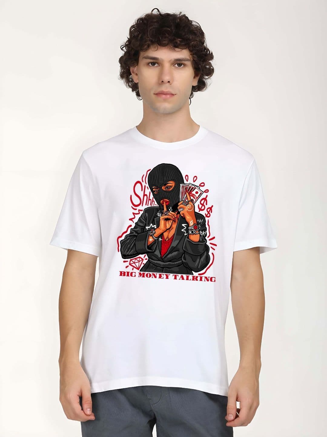 KAIDO Men Graphic Printed Round Neck Cotton T-shirt - view 1