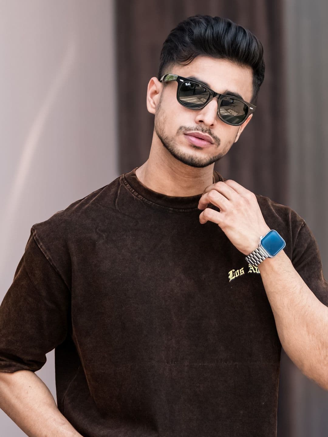 Maniac Men Solid Round Neck Cotton Relaxed Fit T-shirt - view 1