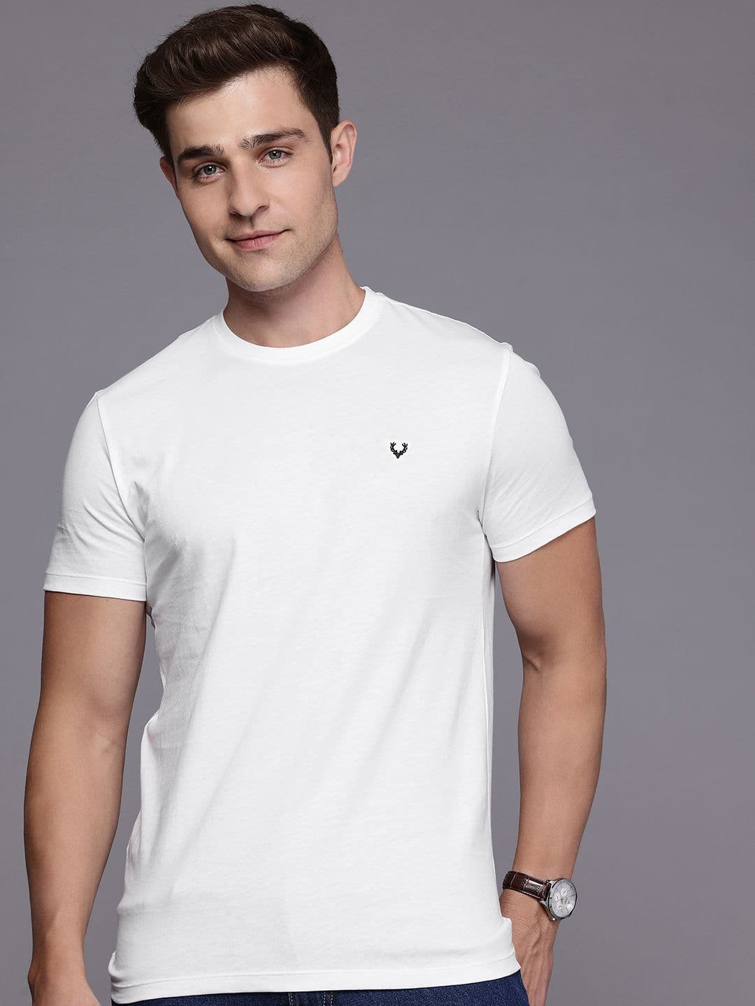 Allen Solly Pure Cotton Slim Fit T-shirt - view 1