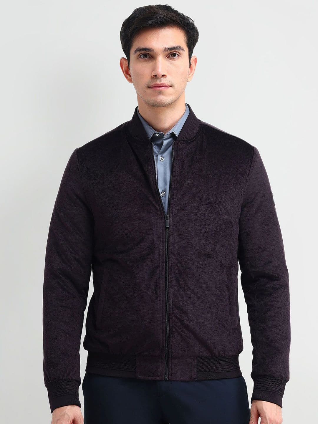 Arrow Sport Men Solid Bomber Jacket - view 1