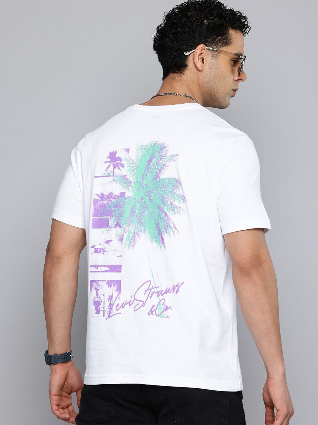 Levis Pure Cotton Graphic Printed T-shirt - view 1