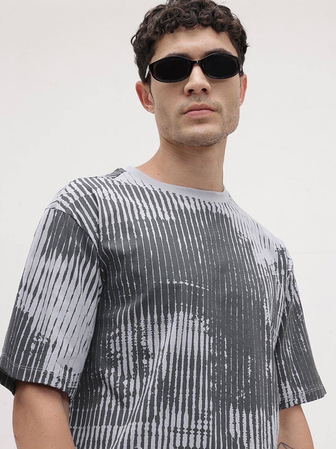 The Roadster Life Co. Men Printed Pure Cotton Relaxed Fit T-shirt - view 1