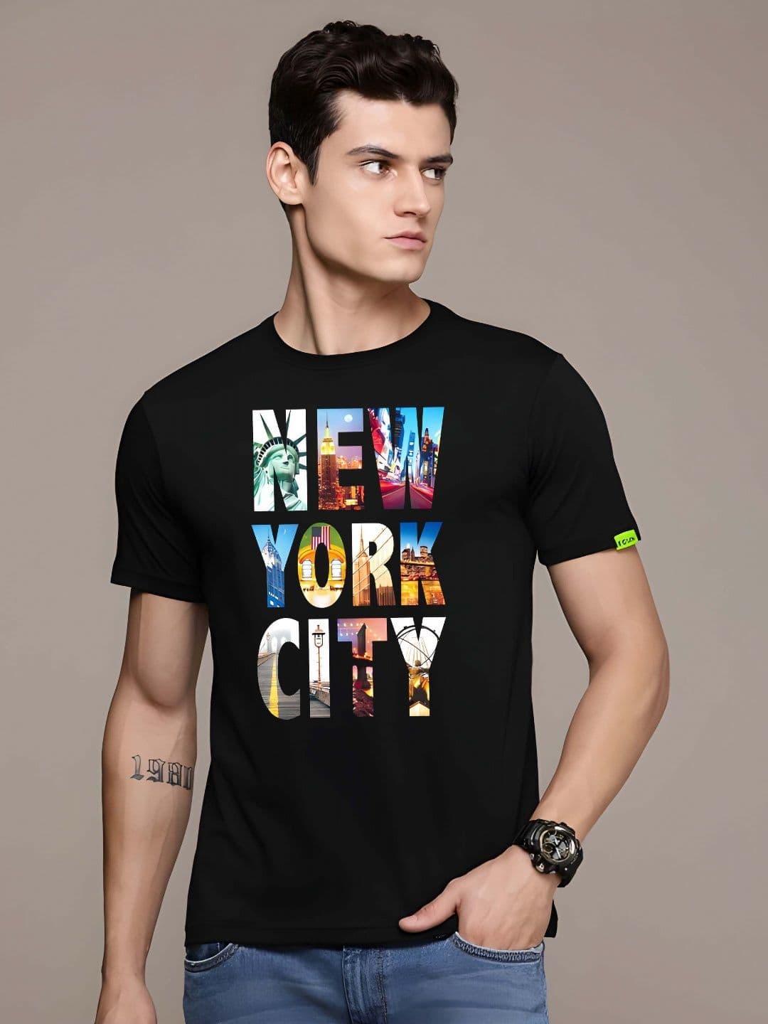KAIDO Men Graphic Printed Round Neck Cotton T-shirt - view 1