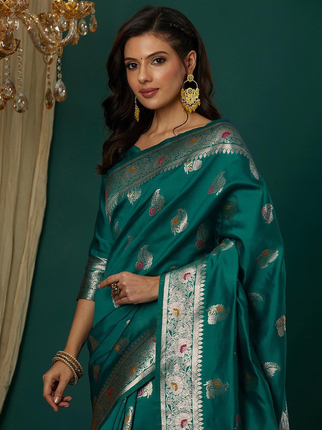 Satrani Woven Design Zari Banarasi Saree - view 1