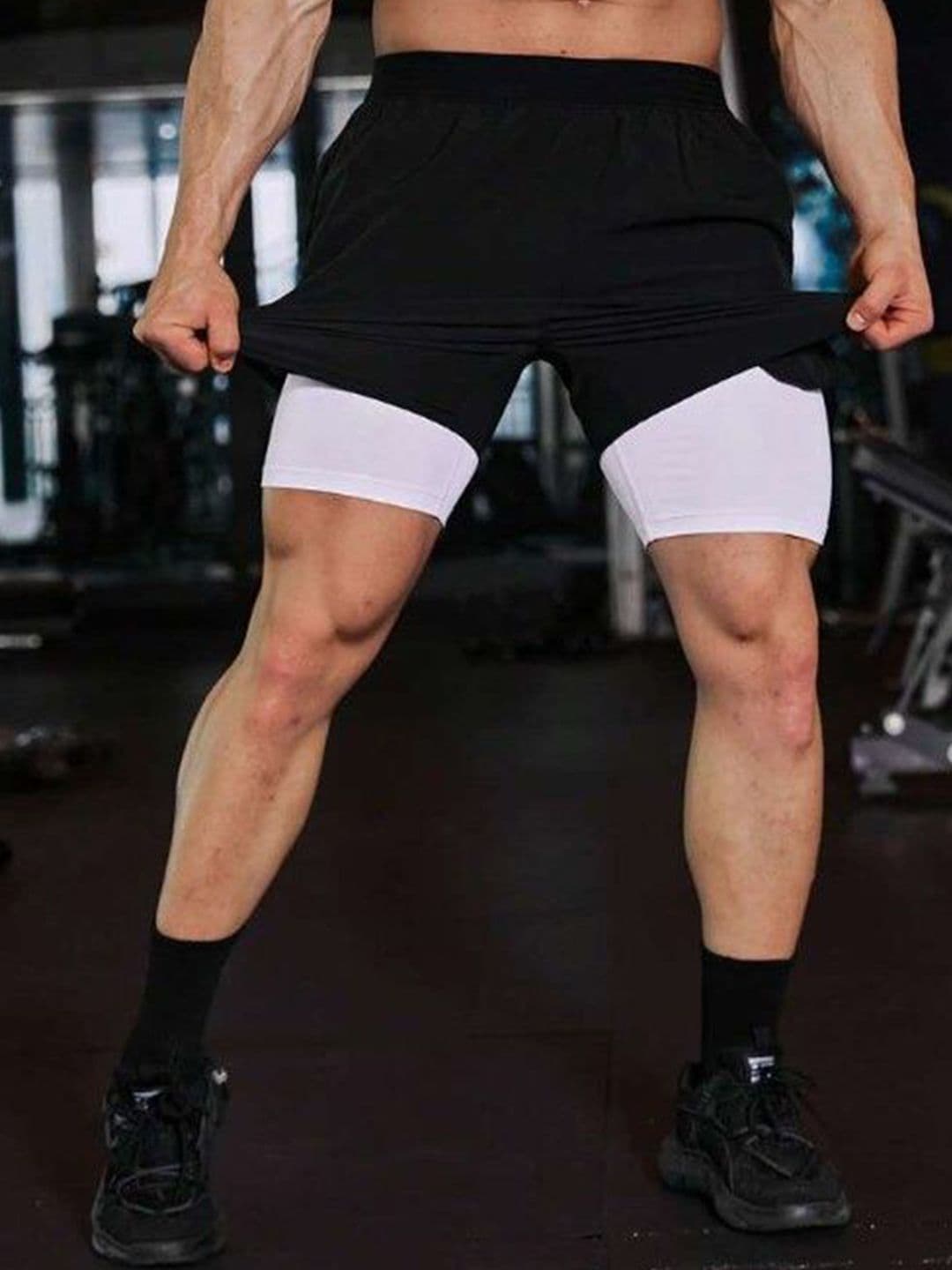 MASCARI Men Dri-FIT Colourblocked High-Rise Sports Shorts - view 1