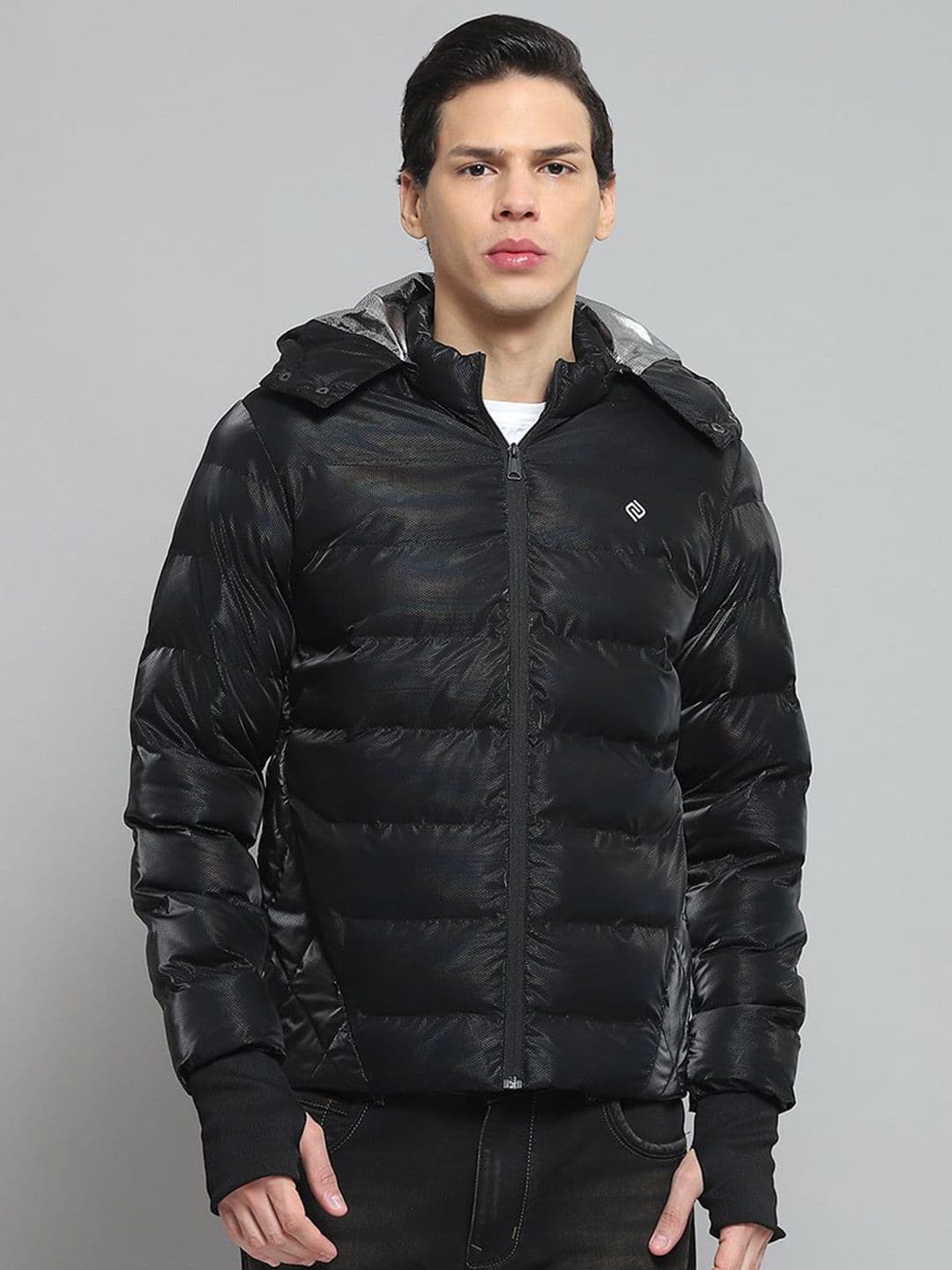 Cloak & Decker Men Hooded Solid Casual Lightweight Puffer Jacket - view 1