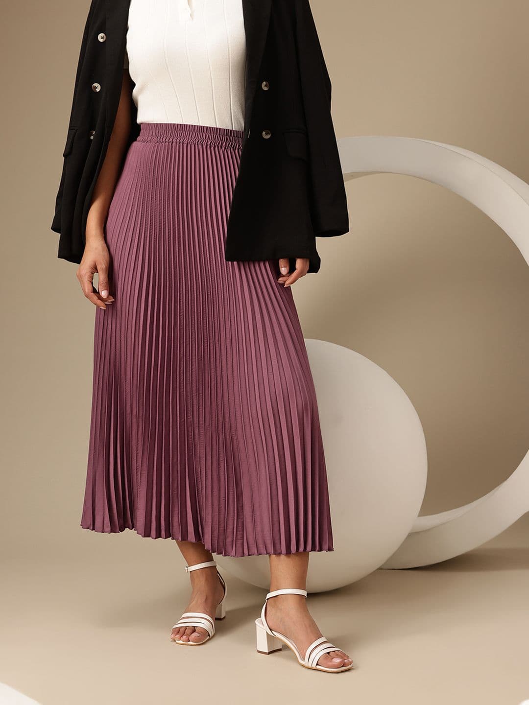 Chemistry Women Accordion Pleated Maxi Skirt - view 1