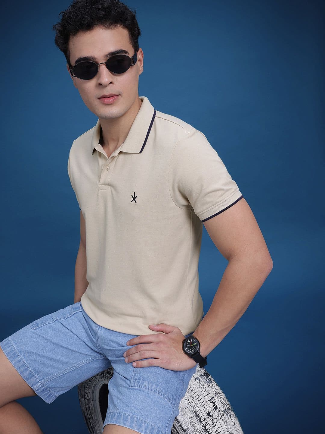 The Roadster Lifestyle Co. Men Polo Collar T-shirt - view 1