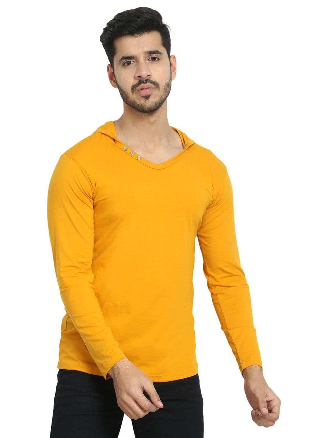 Black Collection Men Solid Slim Fit Cotton T-shirt - view 1