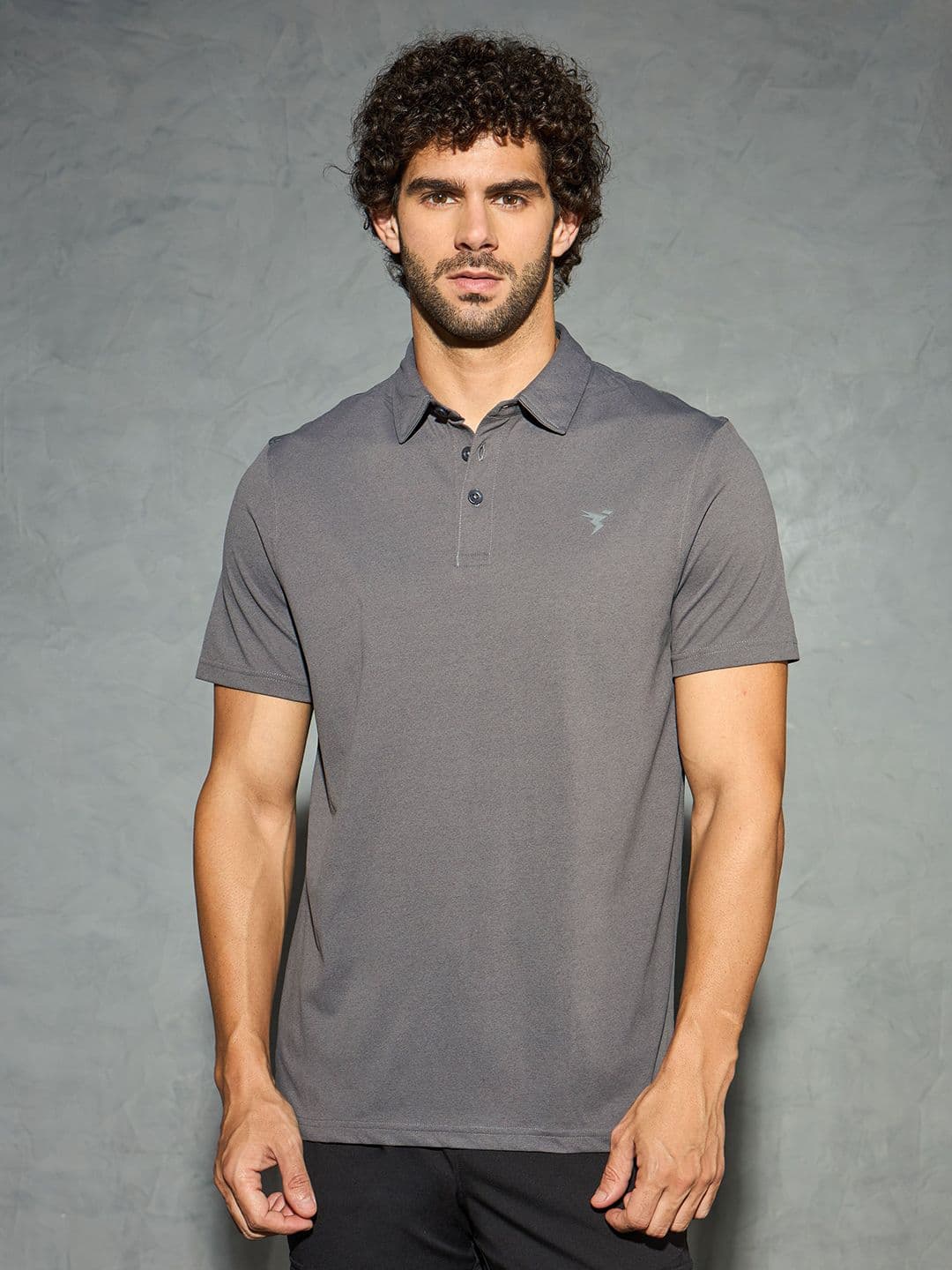 Technosport Men COTFLEX Solid Polo Collar Antimicrobial Slim Fit Sport T-shirt - view 1