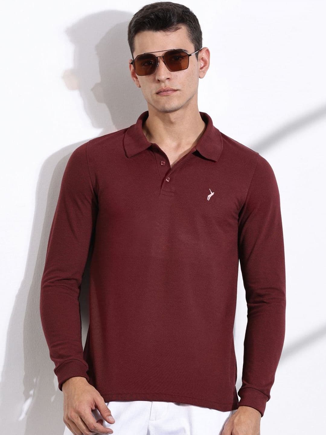 Thomas Scott Men Solid Polo Collar T-shirt - view 1