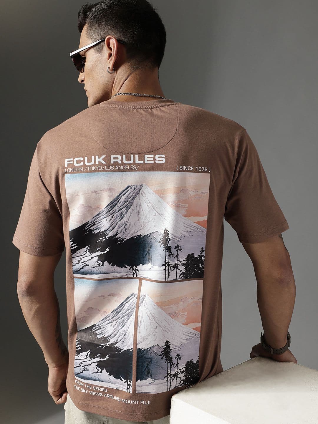 FCUK Pure Cotton Graphic Printed Relaxed Fit T-shirt - view 1