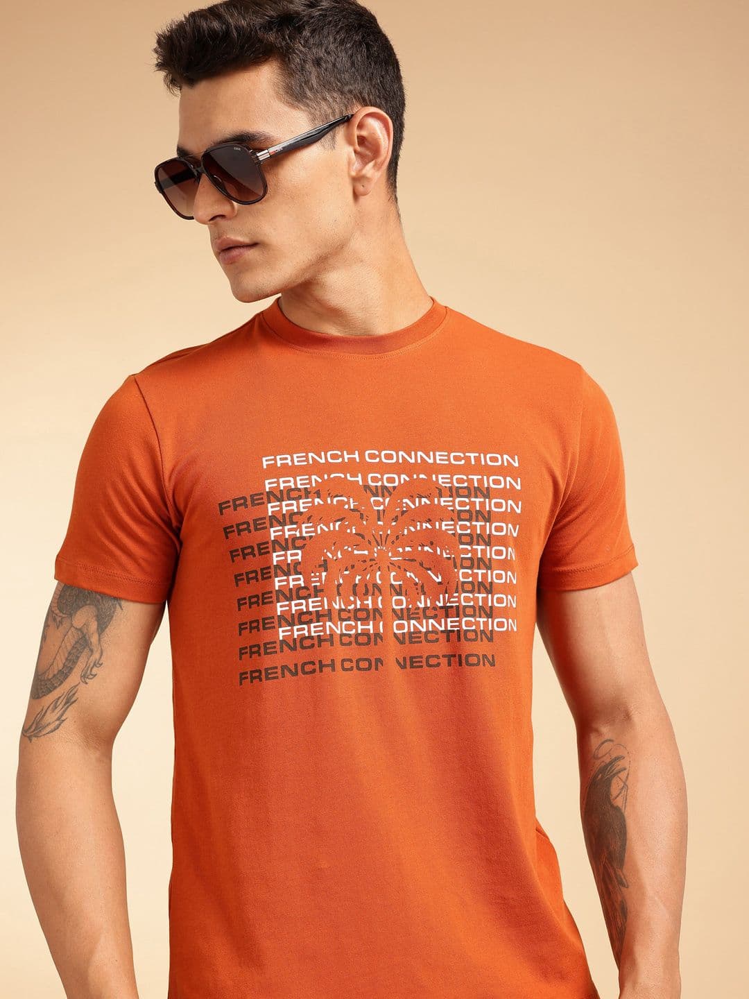 French Connection Brand Logo Printed T-shirt - view 1