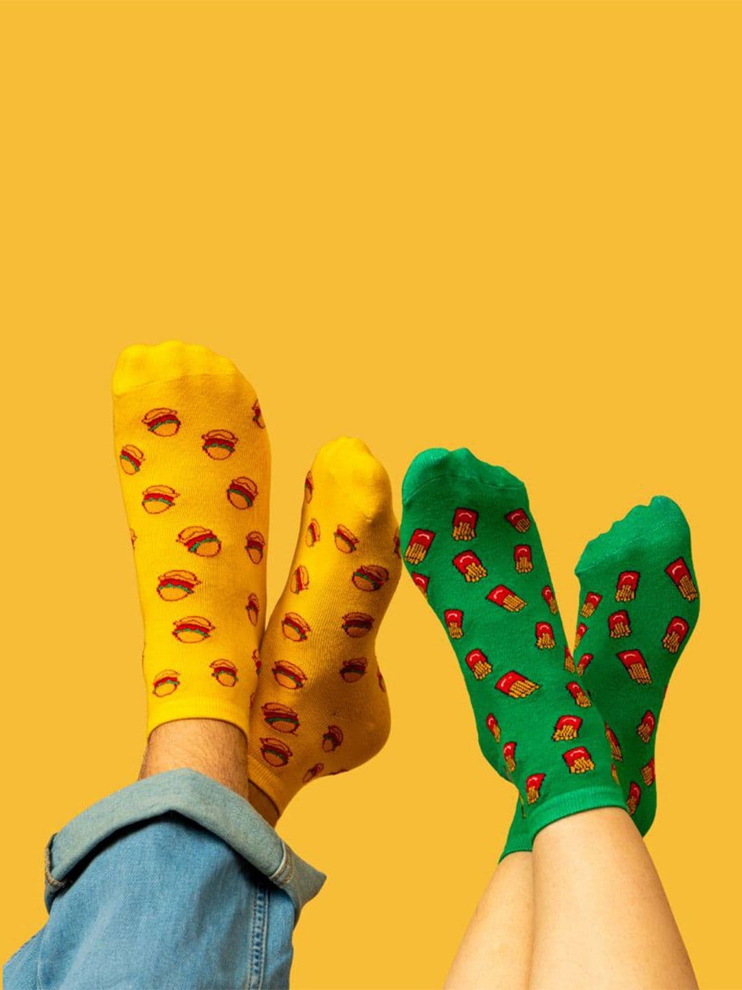 Thela Gaadi Pack Of 2 Unisex Printed Ankle-Length Socks - view 1