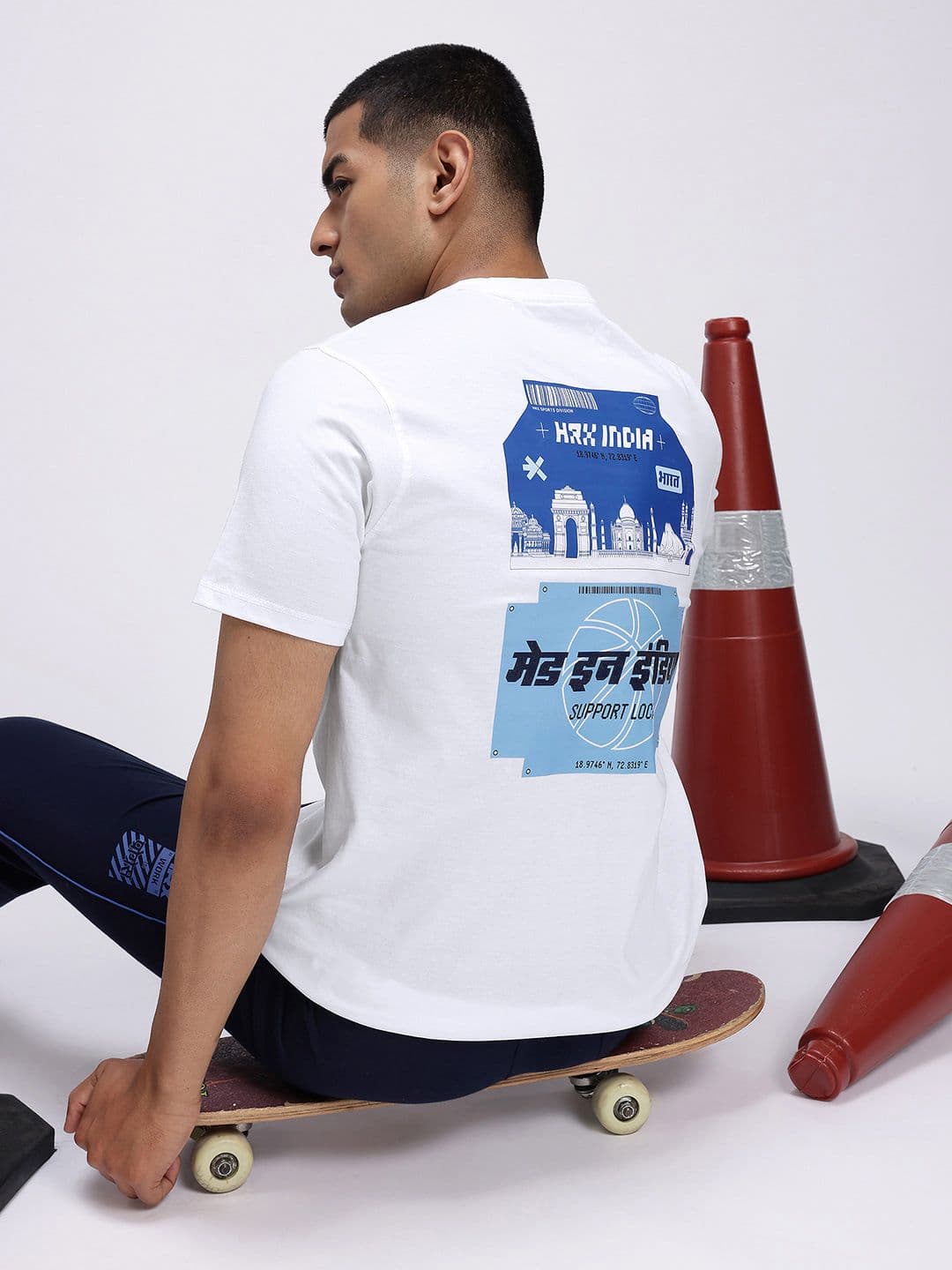 HRX by Hrithik Roshan Men Pure Cotton Printed T-shirt - view 1