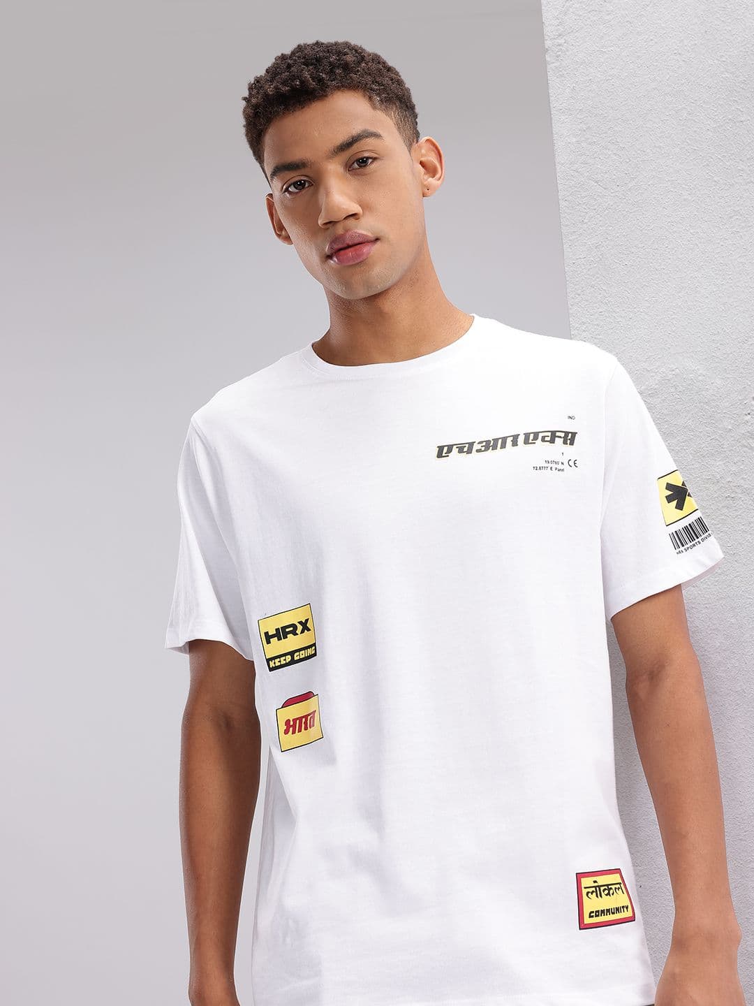 HRX by Hrithik Roshan Typography & Brand Logo Printed Lifestyle T-shirt - view 1