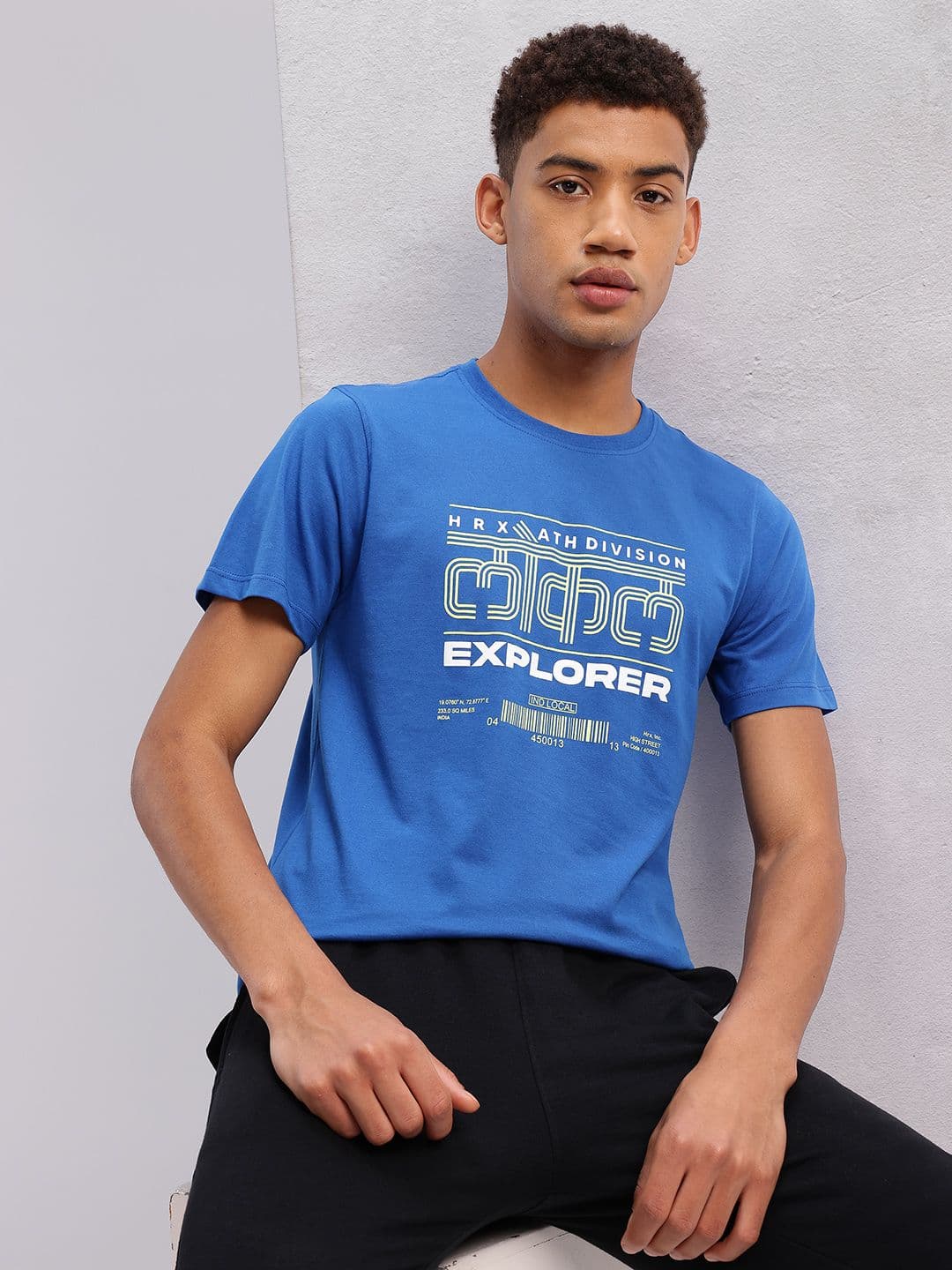 HRX by Hrithik Roshan Typography Printed Regular Fit Lifestyle T-shirt - view 1