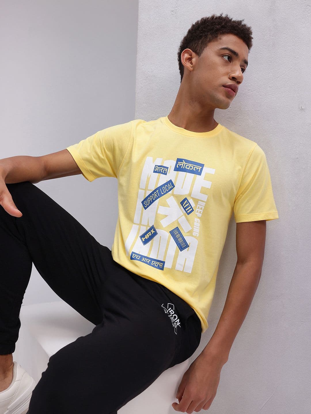 HRX by Hrithik Roshan Typography Printed Lifestyle T-shirt - view 1