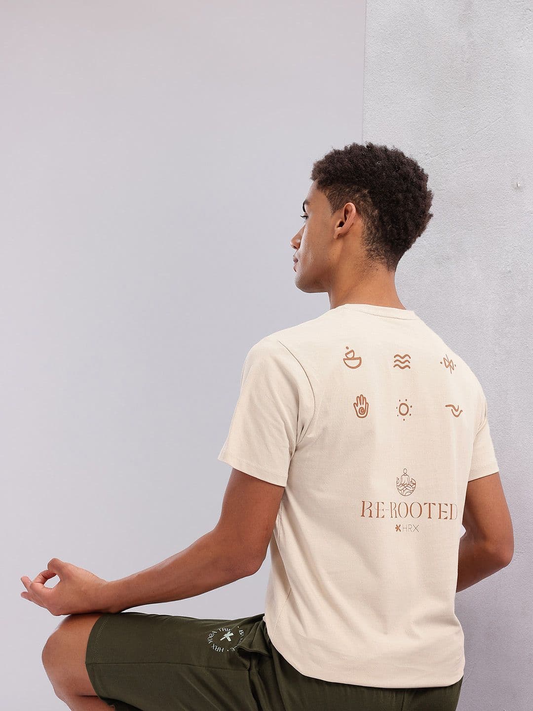 HRX by Hrithik Roshan Printed Cotton Yoga T-shirt - view 1