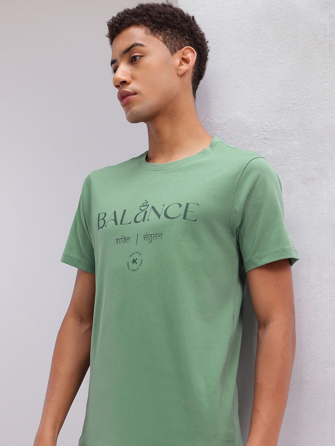 HRX by Hrithik Roshan Typography Printed Pure Cotton Yoga T-shirt - view 1
