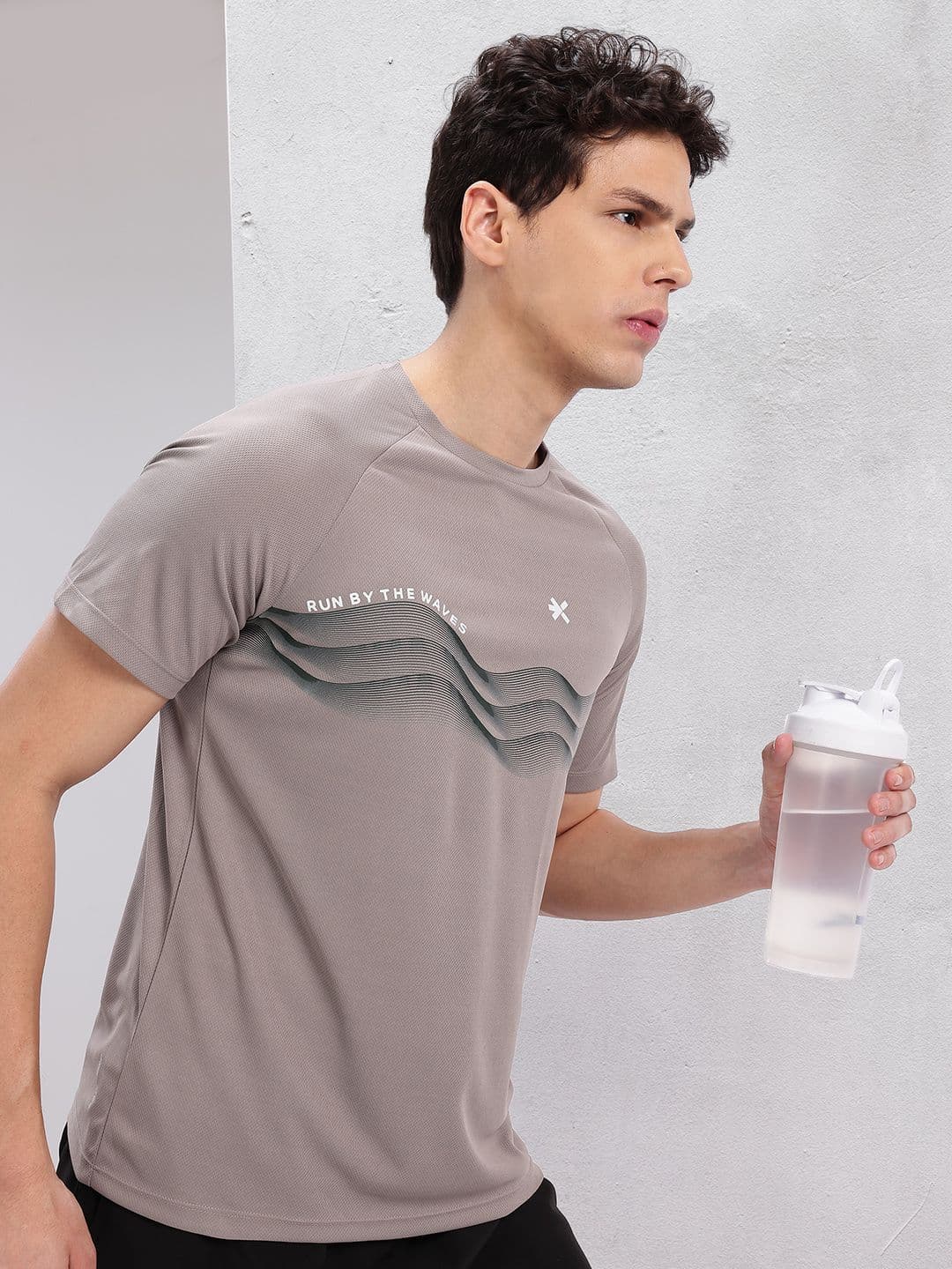 HRX by Hrithik Roshan Graphic Printed Round-Neck Rapid-Dry Running T-shirt - view 1