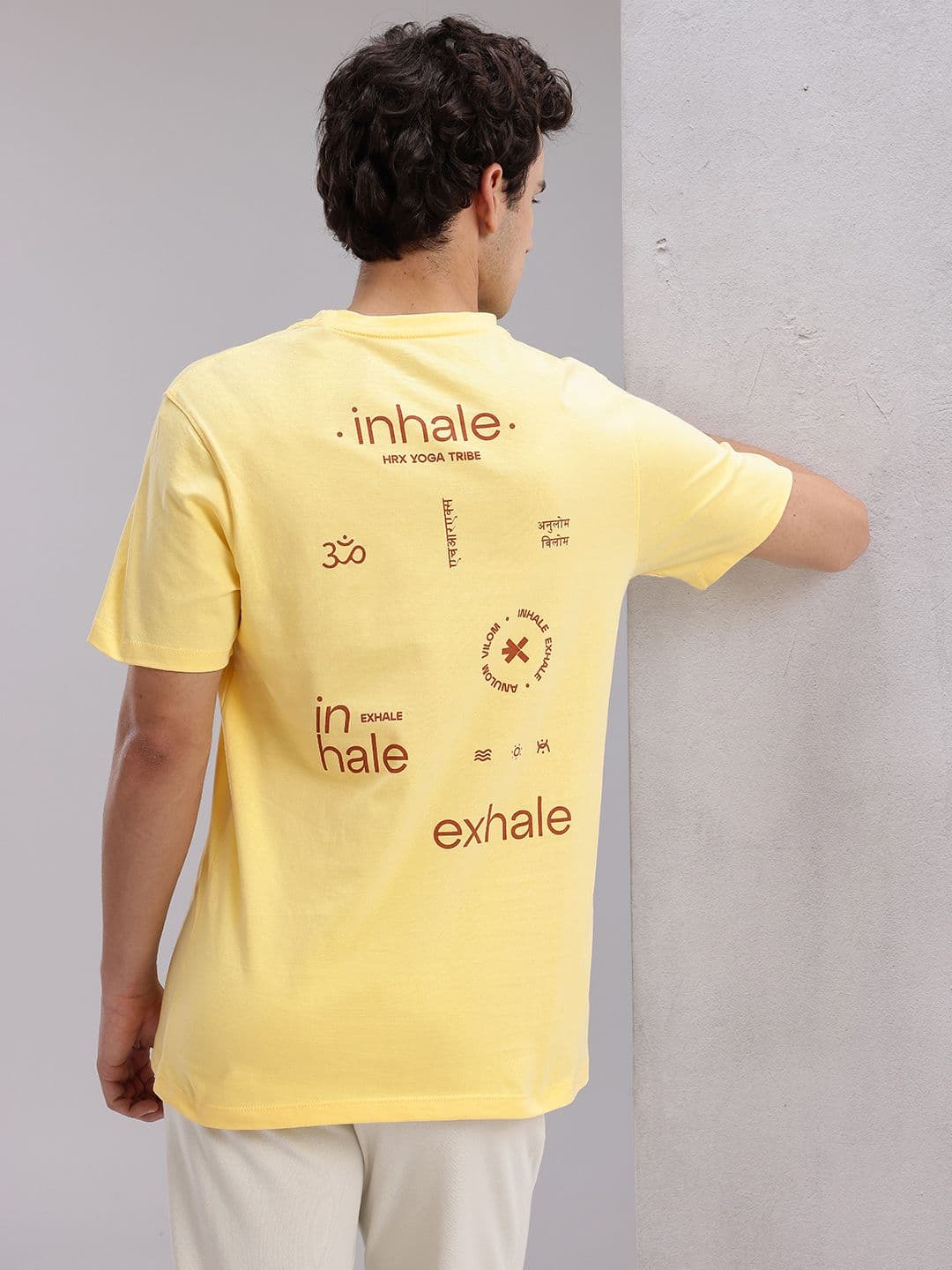 HRX by Hrithik Roshan Typography Print Pure Cotton Yoga T-shirt - view 1