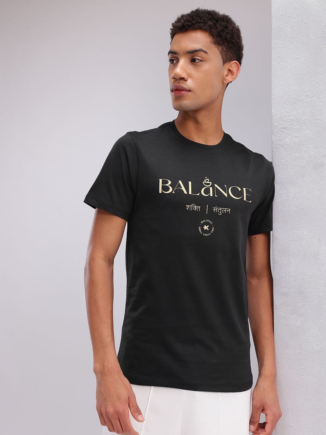 HRX by Hrithik Roshan Typography Printed Pure Cotton Yoga T-shirt - view 1