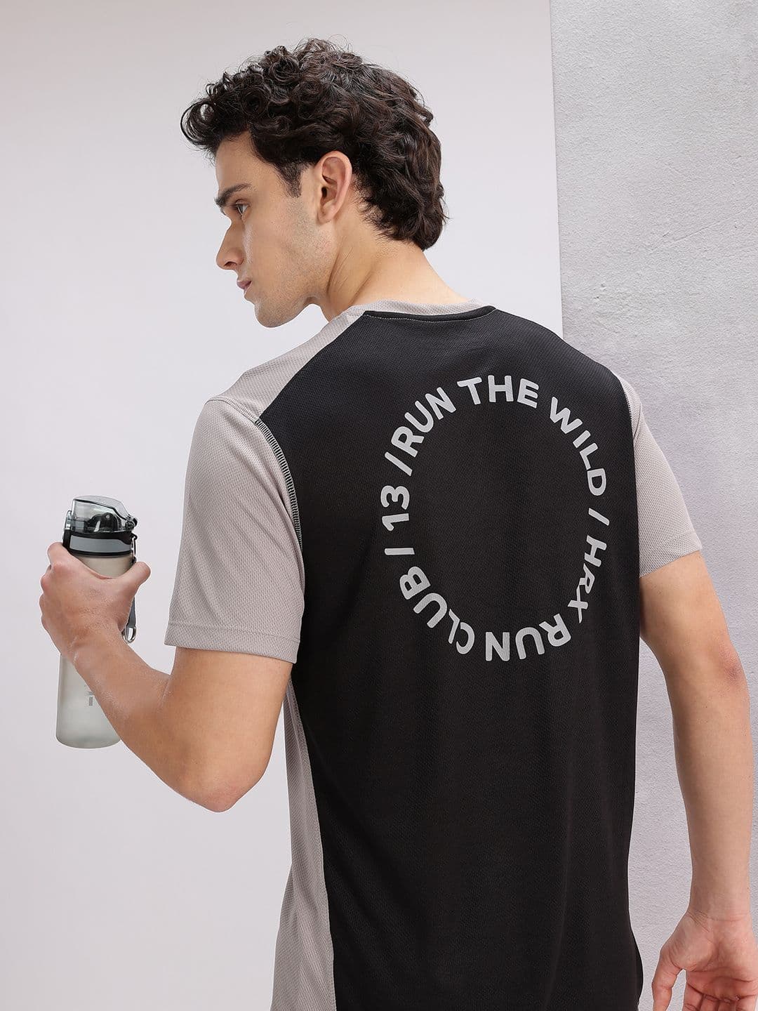 HRX by Hrithik Roshan Colourblocked Perforated Running T-shirt - view 1