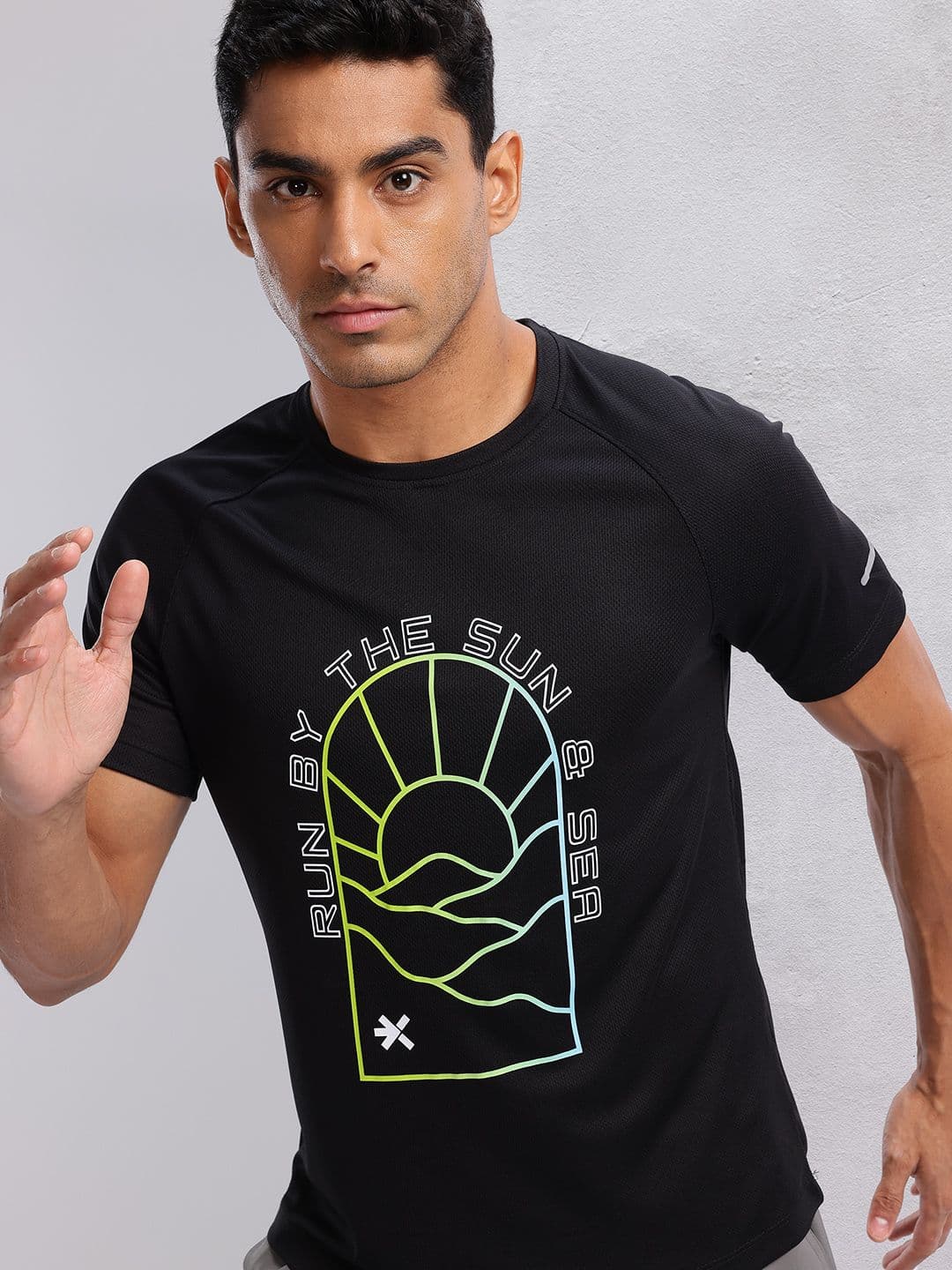 HRX by Hrithik Roshan Printed Rapid-Dry Running T-shirt - view 1