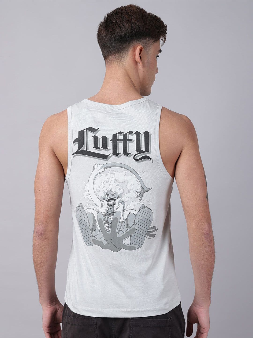 Free Authority Men One Piece Anime Graphic Printed Regular Fit Cotton Vest - view 1