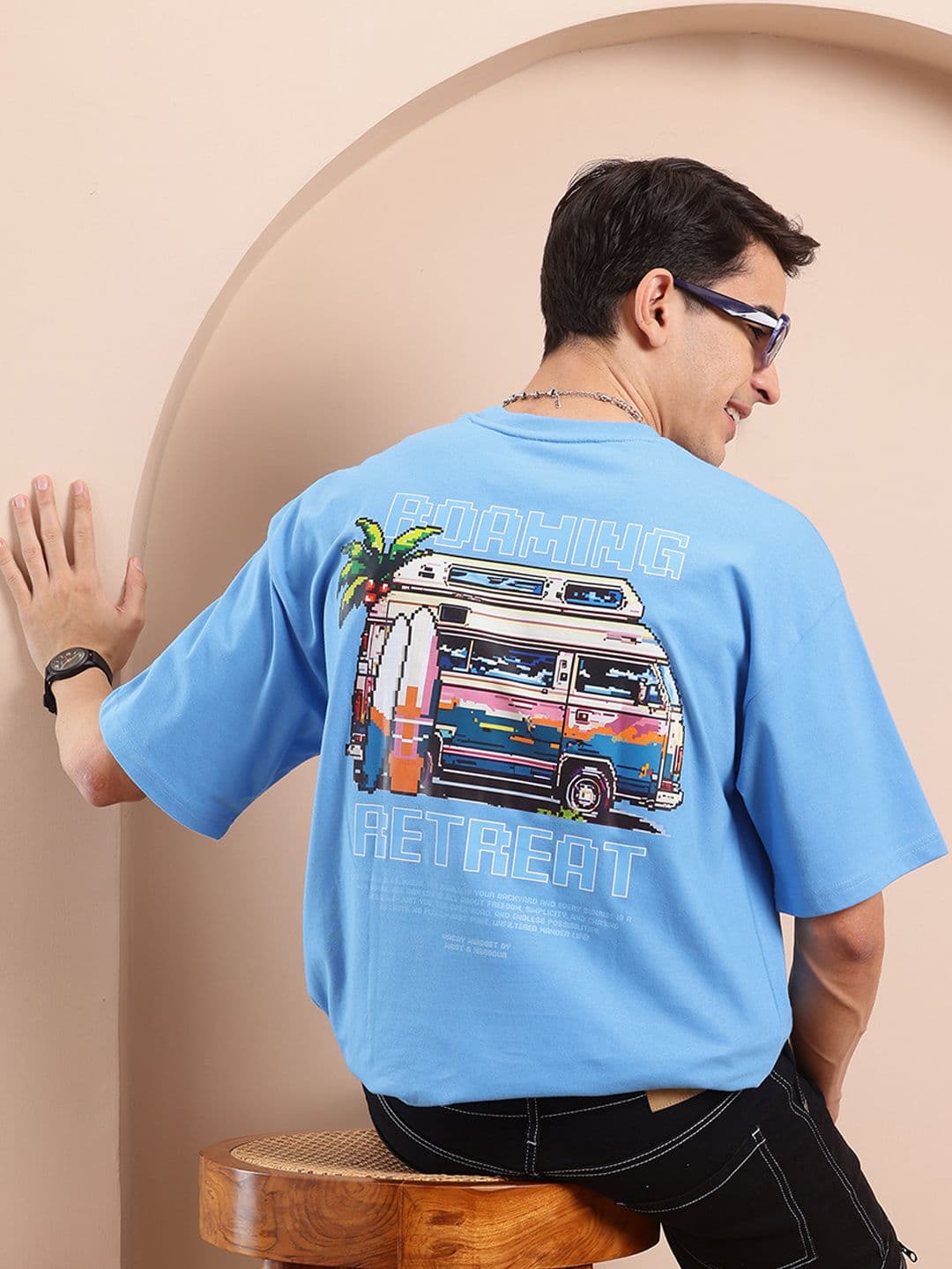 Mast & Harbour Men Printed Oversized T-shirt - view 1
