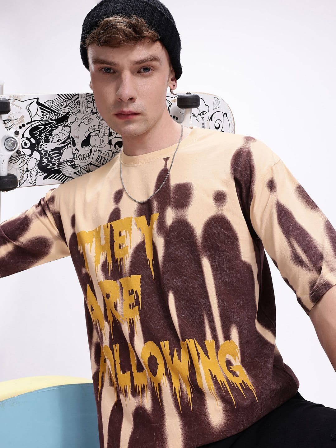 Kook N Keech Men Typography Printed Drop-Shoulder Sleeves Pure Cotton T-shirt - view 1
