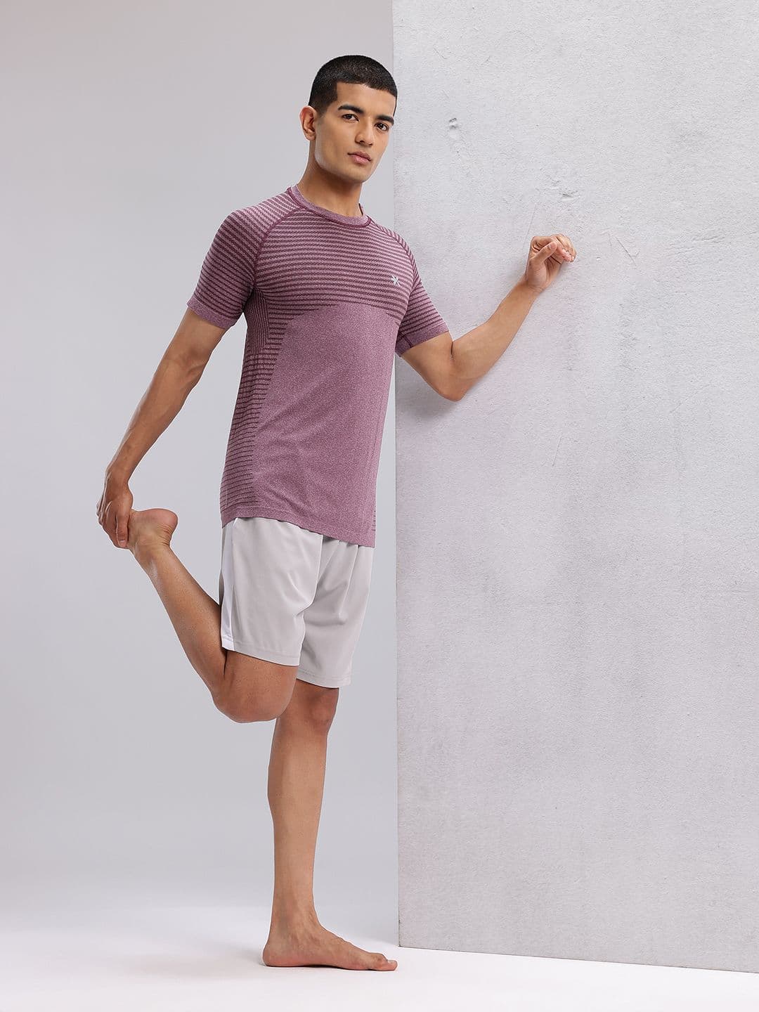 HRX by Hrithik Roshan Men Striped Rapid-Dry T-shirt - view 1